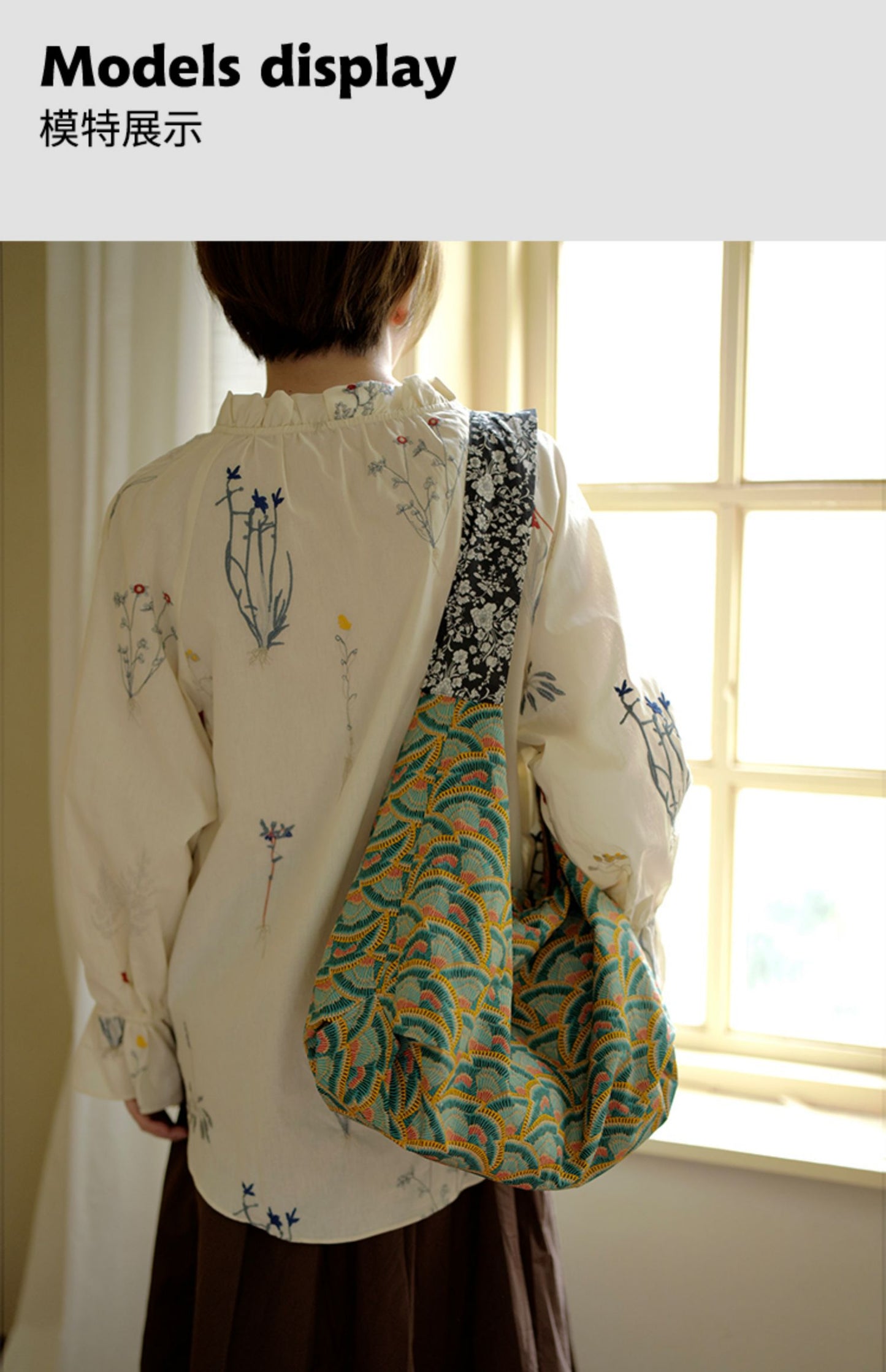 Original Spring Summer New Print Large Capacity Retro Shoulder Bag Fashion Crossbody Lightweight Tote Bag