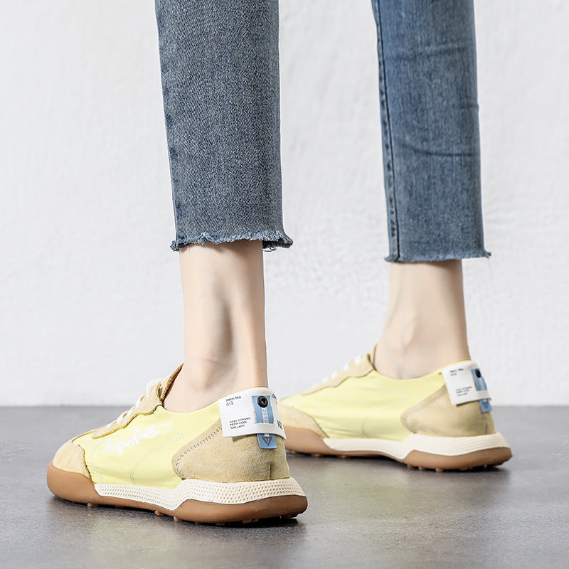 Women's Canvas Forrest Gump Shoes - Soft-Sole Breathable White Casual Sneakers