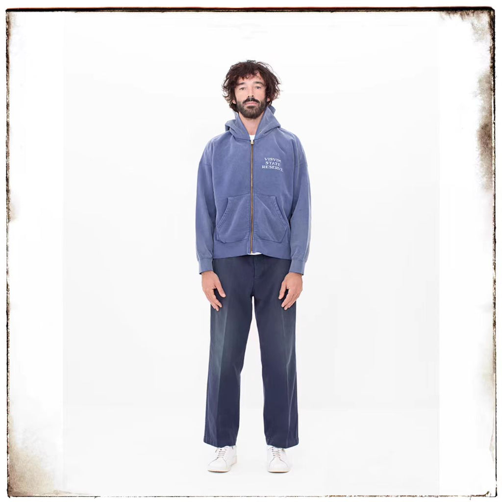 Japanese Trend All-Cotton Washed Vintage Distressed Zipper Hoodie