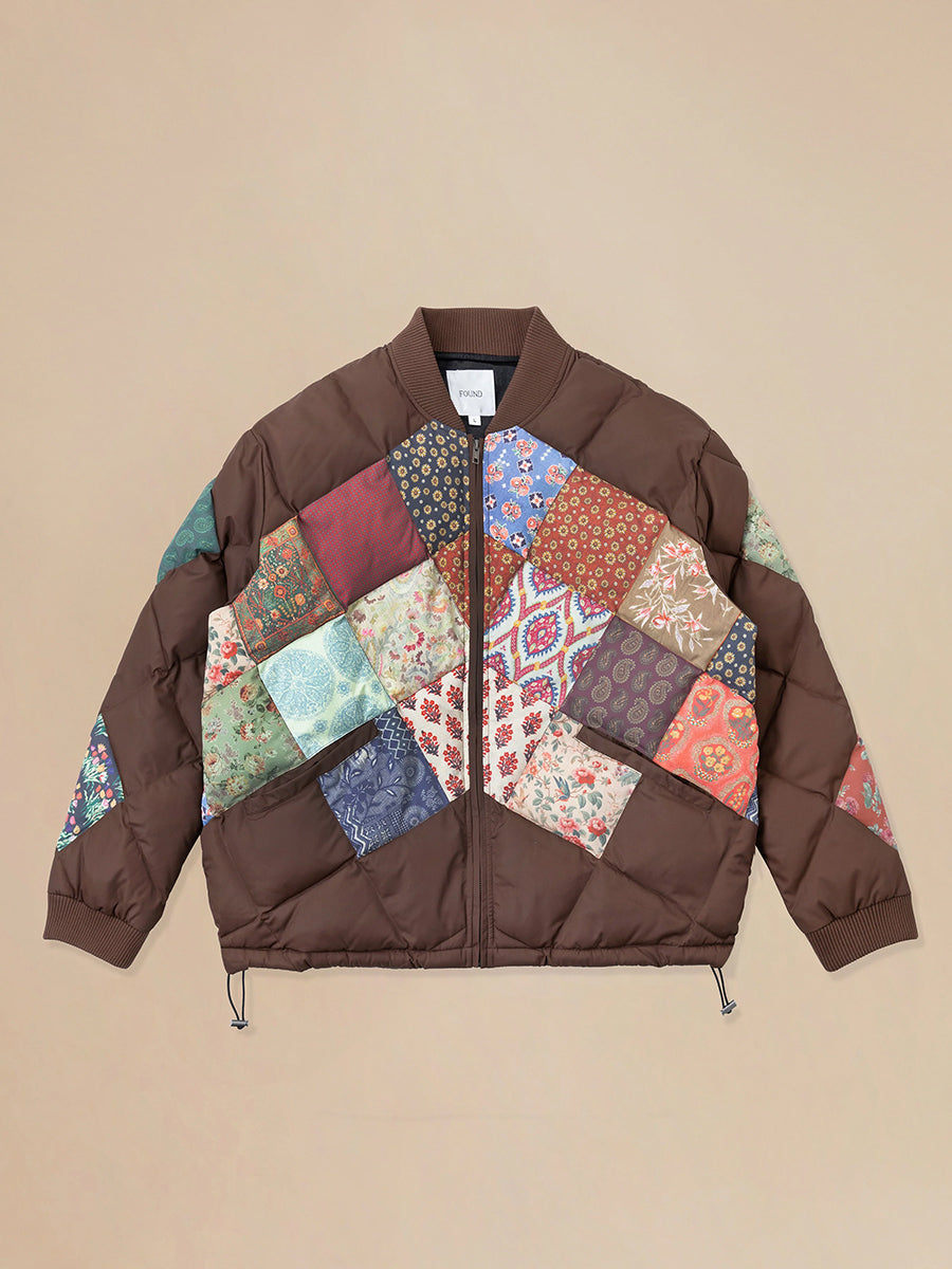 retro Ethnic Style Diamond Patchwork Cotton Jacket