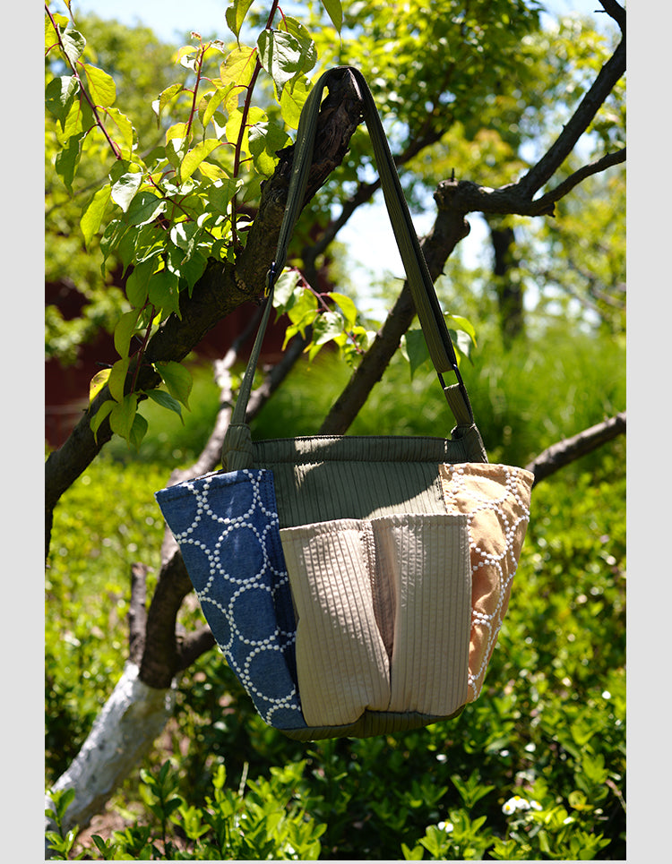 Original Patchwork Large Capacity Crossbody Bag Retro New Chinese Style Embroidered Tote Bag for Women