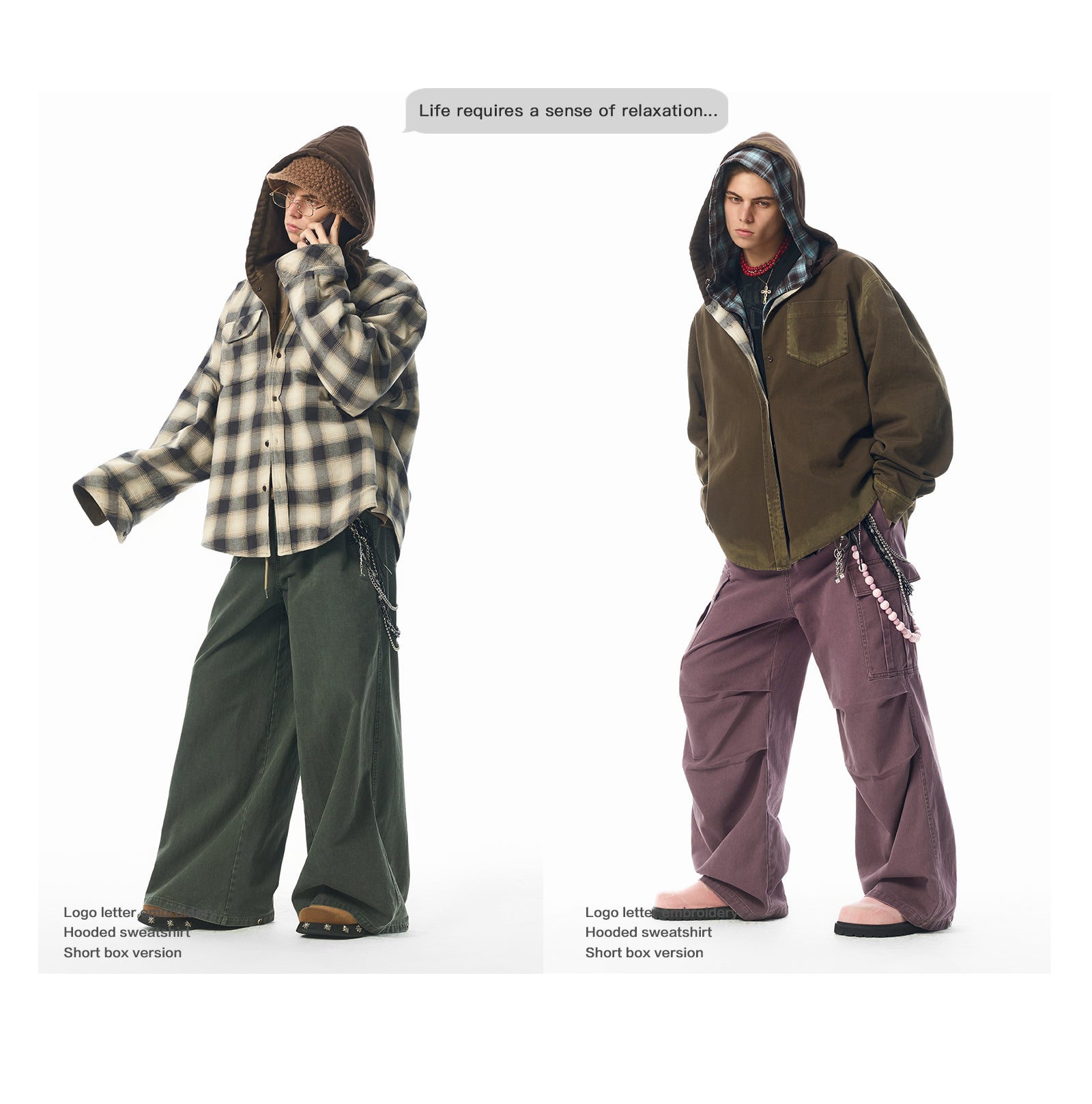 Vintage Reversible Hooded Plaid Jacket – Heavy Dual-Wear (Unisex)