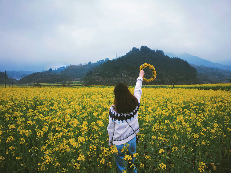Hand-Knitted Icelandic Japanese Retro Unisex Sweater Couple Travel Fair Isle Cat Minimalist Style Pullover