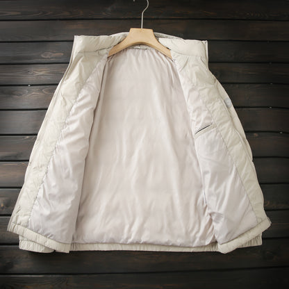 Men's Export Overstock Lightweight Hooded Down Jacket - Autumn Winter Warm Short Cold-Proof Coat