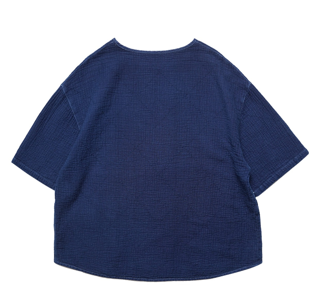 Original Japanese Retro Indigo Dyed Loose Couple Style Casual Short Sleeve T-Shirt