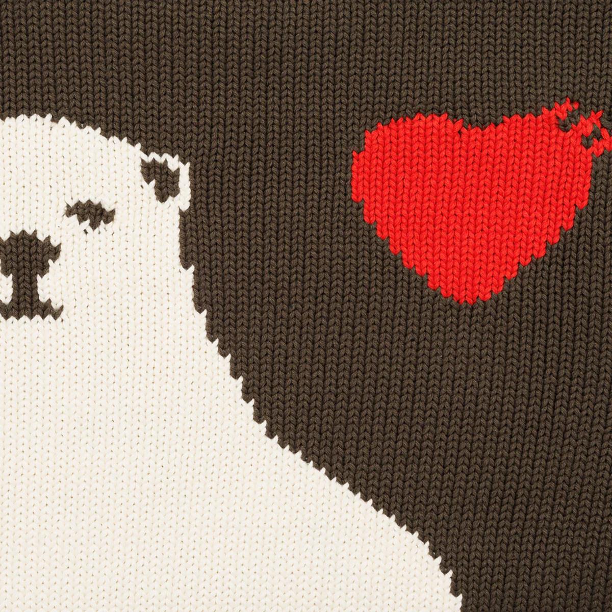 Polar-Bear Heart Jacquard Sweater – Japanese Retro Unisex Knit