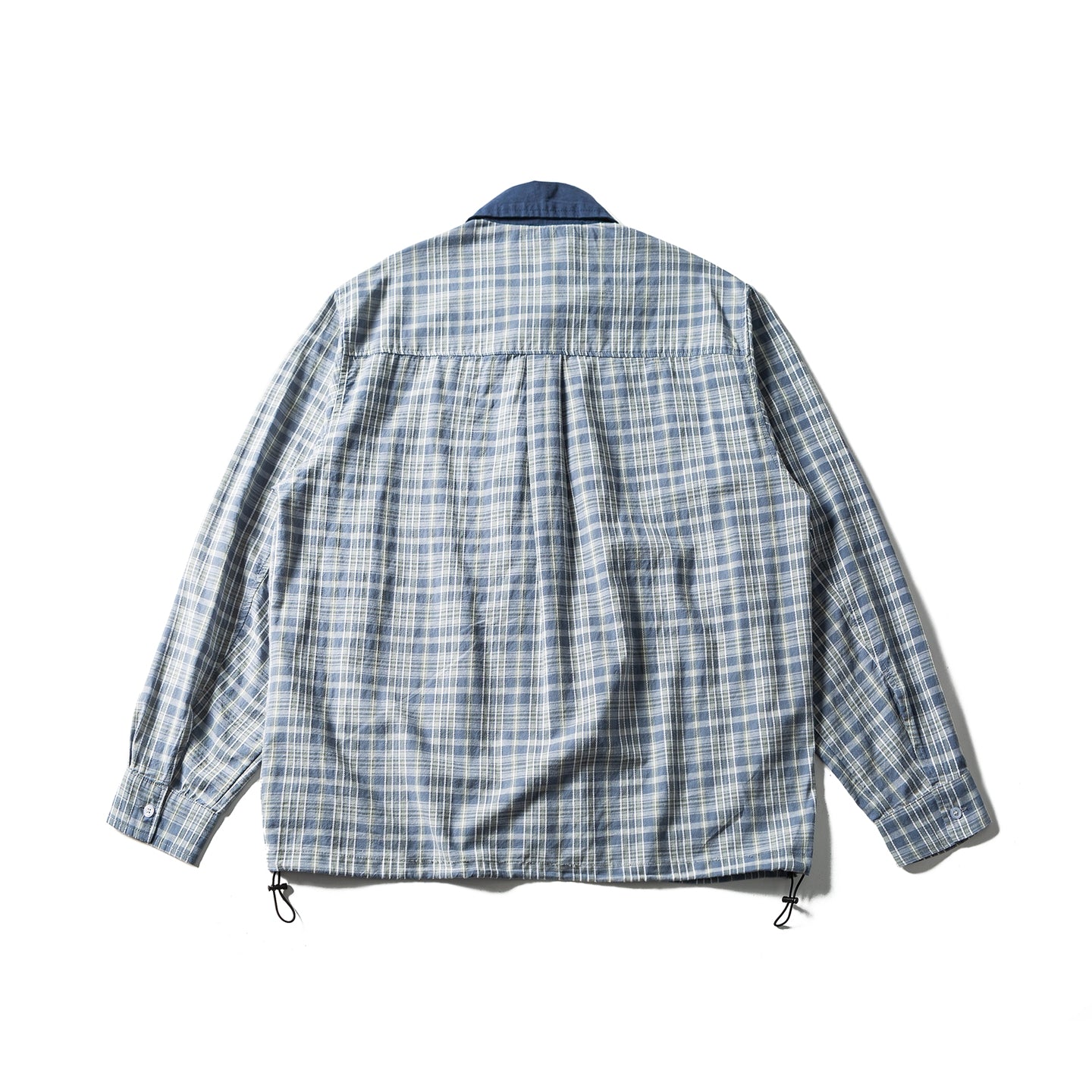 American Retro Workwear Plaid Shirt – Loose Zip-Pocket, Turn-Down Collar (Unisex)