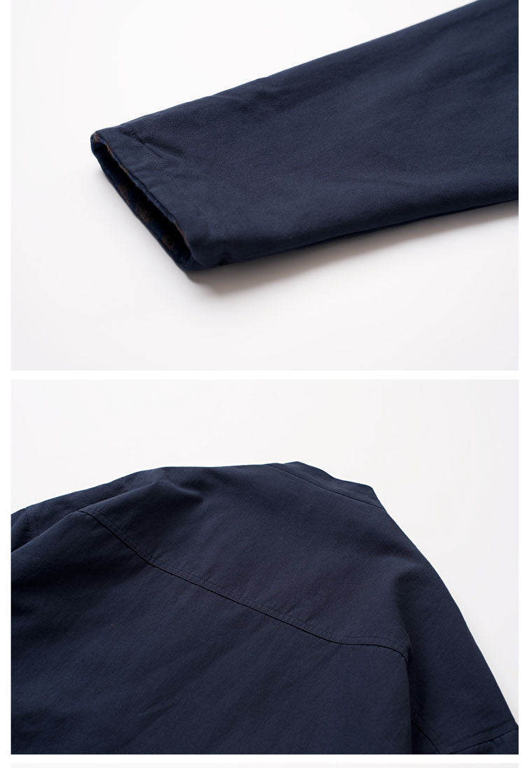 Men's Japanese Retro Reversible Ethnic Style Dao Robe Jacket