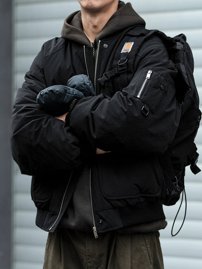 Men's American Trendy Flight Jacket - 90% White Duck Down Warm Workwear Coat