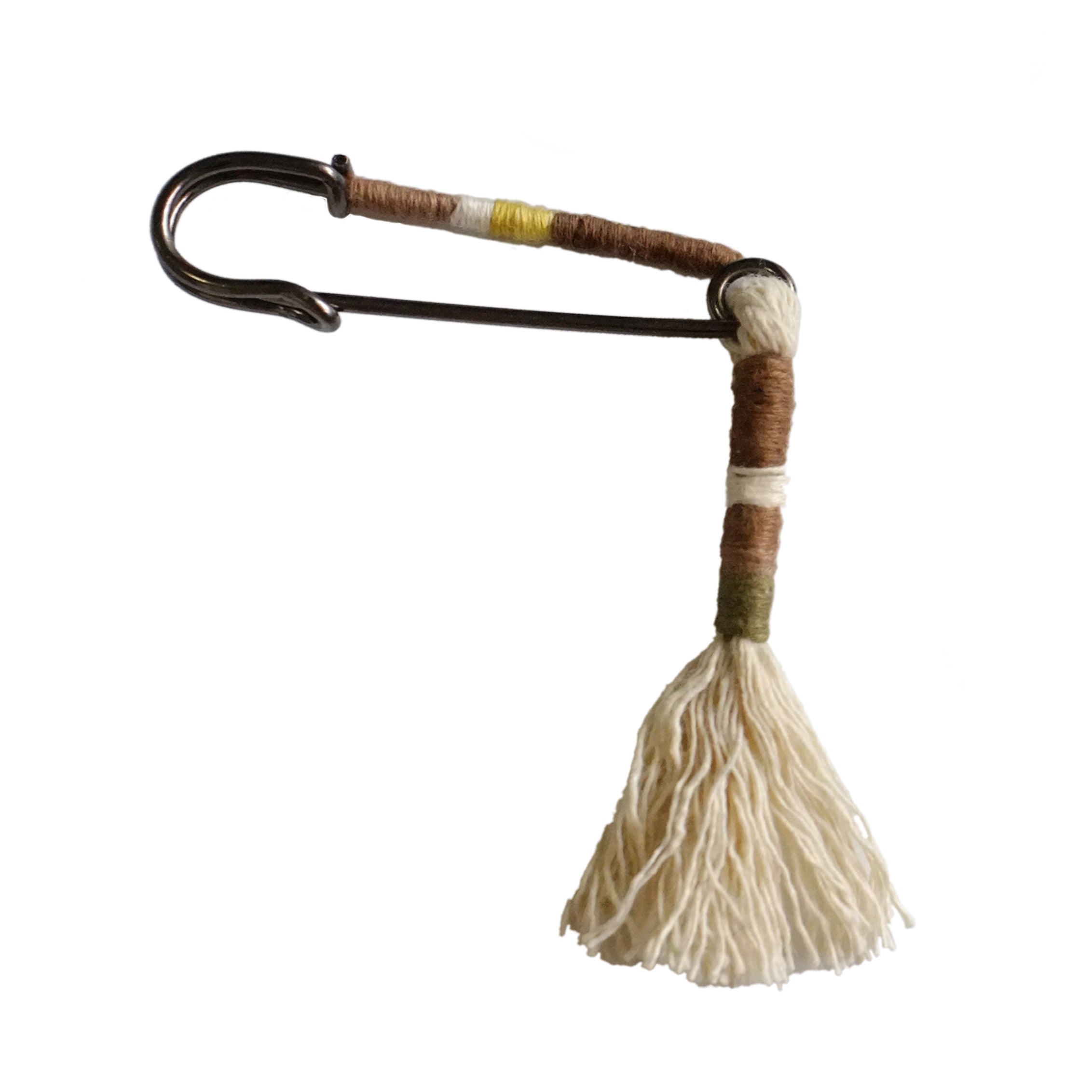 Original Design Brooch Blue Dyed Yarrow Dyed Intangible Cultural Heritage Retro Handmade Pure Cotton Brooch Plant Dyeing