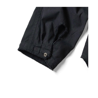 25AW Kapital Kazuhiro Hirata Cotton-Linen Shirt – Double Pocket, Irregular Button, Loose Japanese Streetwear