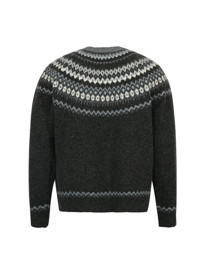 Fair Isle Wool-Blend Jacquard Sweater – Old Money Unisex Knit