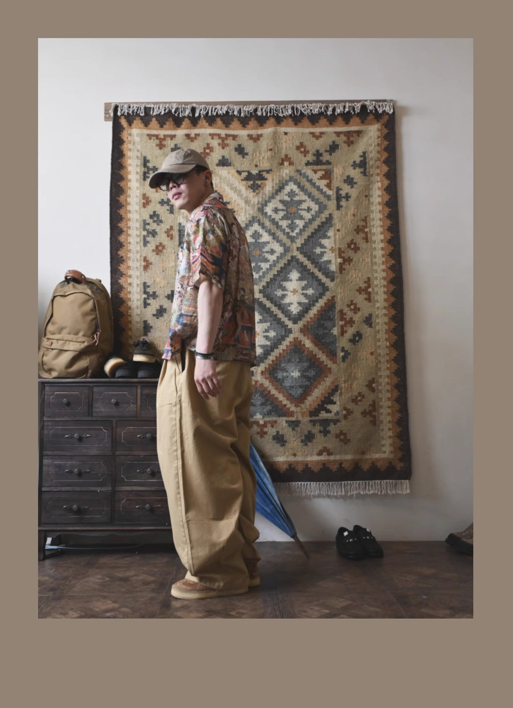 Vintage Loose Print Cuban Collar Shirt Linen Hawaiian Short Sleeve Shirt Dunhuang Summer Trend Brand