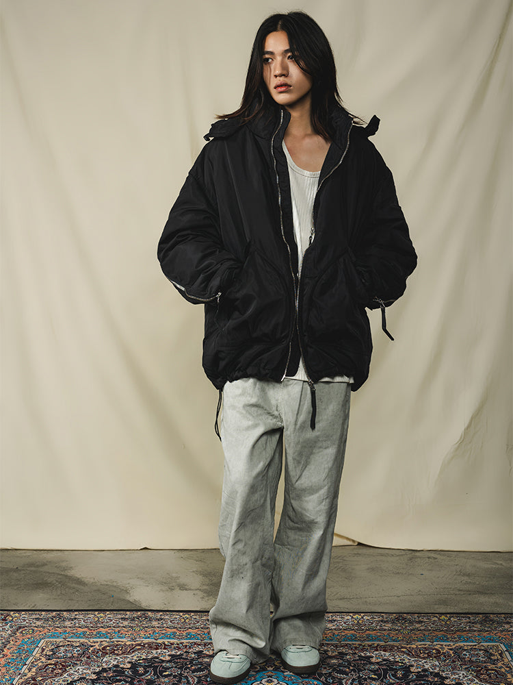 Cooker Stand Collar Hooded Down Jacket Zipper Thickened Trendy Brand Warm Men's New White Duck Down Coat New Winter