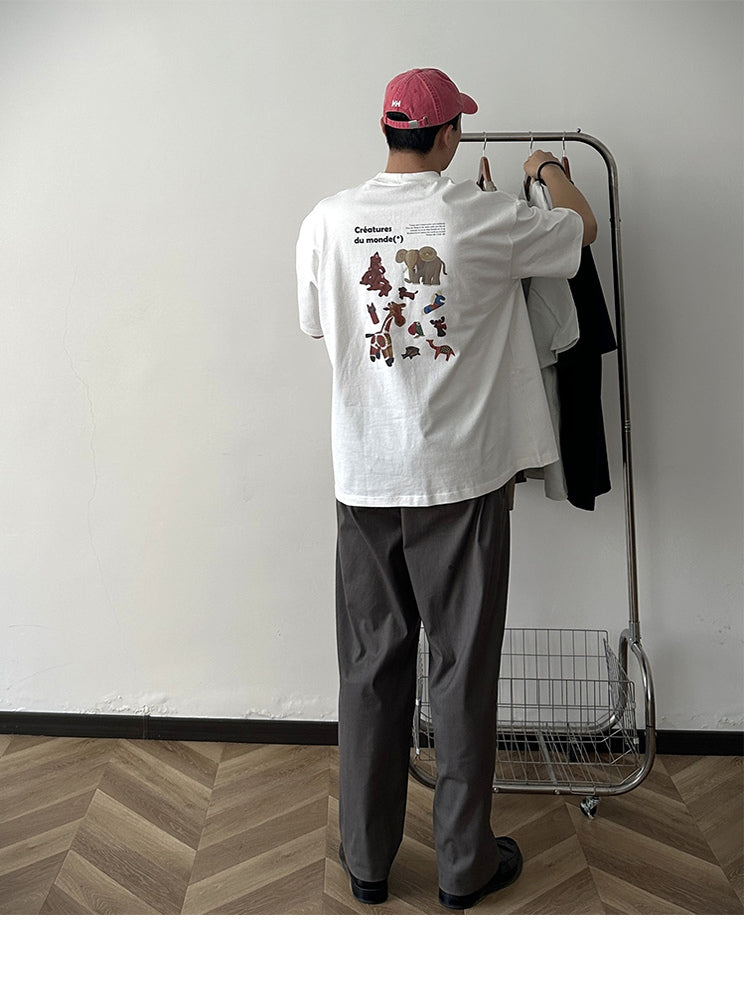 Animal Nature Life Theme Loose Fit Short Sleeve T-Shirt
