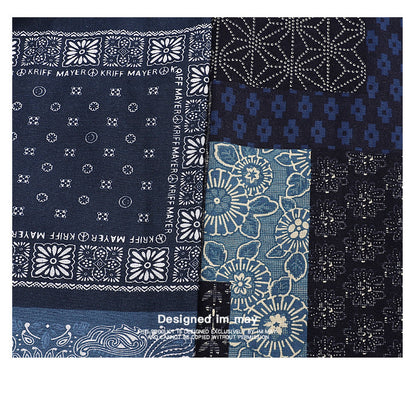 Ethnic Paisley Cotton Scarf – Vintage Patchwork Print Unisex Autumn Winter Wrap