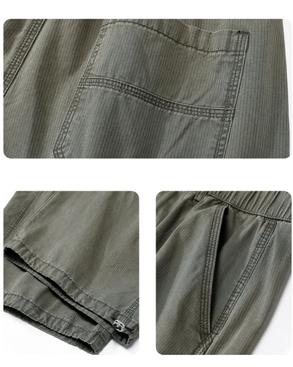 American Vintage Wide-Leg Cargo Pants – Loose Unisex Casual Spring Summer
