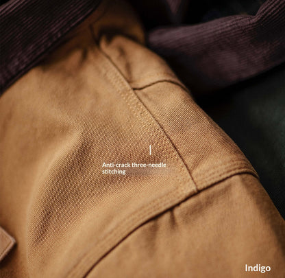 Indigo Heavy Wash Canvas Detroit Cargo Jacket – American Vintage Distressed Unisex – Coats Jackets | japanese streetwear | vintage workwear | unisex | Yamalinclothes