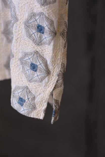Vintage Kangzheng Labour Union Vintage 100 needle jacquard short sleeves Hawaiian Cuban lining LU958 – Japanese vintage | yamalin clothes | Yamalinclothes