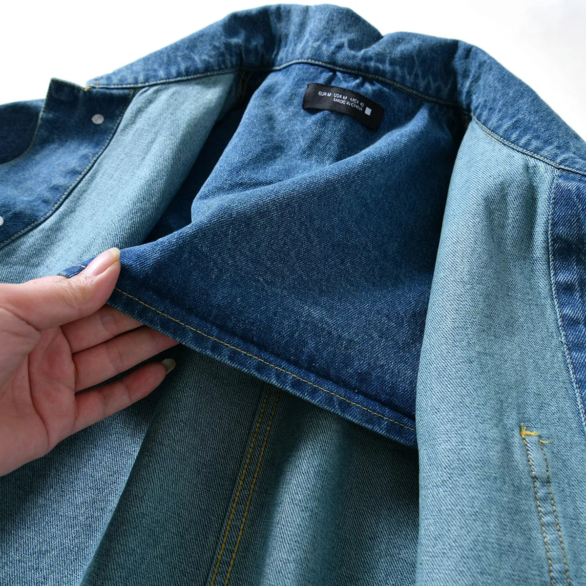 Cotton Washed Soft Lapel Denim Jacket – Casual Loose Men’s Spring Streetwear Coat – Japanese vintage | yamalin clothes | Yamalinclothes