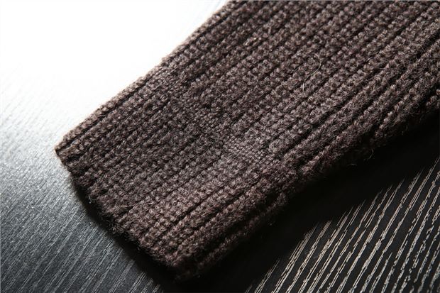 X01 Thickened!  All wool!  Export Europe and America men's foreign trade factory cut label tail goods knitted sweater winter coat