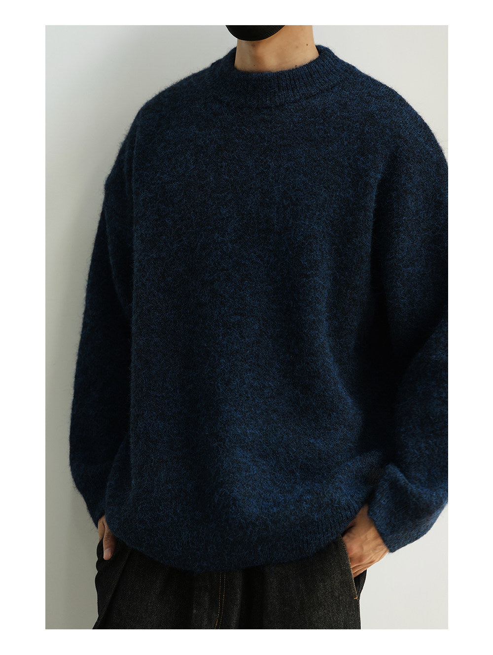 Wool Crew Neck Pullover Sweater – Japanese Warm Loose Unisex