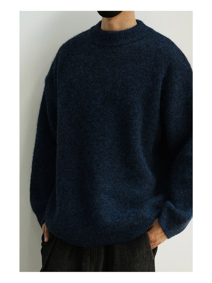 Wool Crew Neck Pullover Sweater – Japanese Warm Loose Unisex