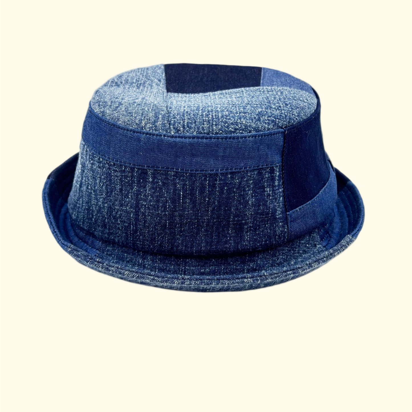 Washed Denim Wide Brim Fedora Hat – Retro Casual Breathable Unisex Sun Hat