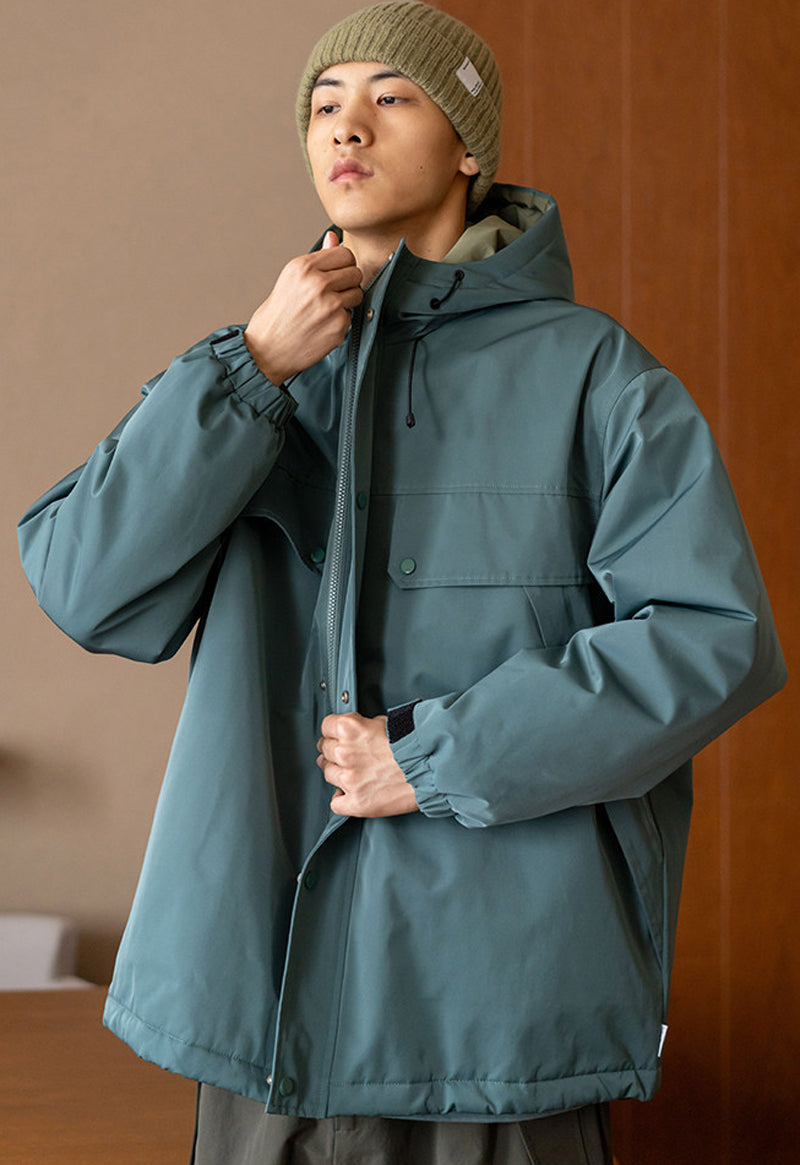 Hooded Padded Jacket – Large Flap Pockets | Yamalinclothes