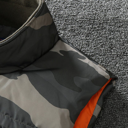 Camouflage Padded Down Vest – Thickened Warm Sleeveless Workwear Unisex – Vests | japanese streetwear | vintage workwear | unisex | Yamalinclothes