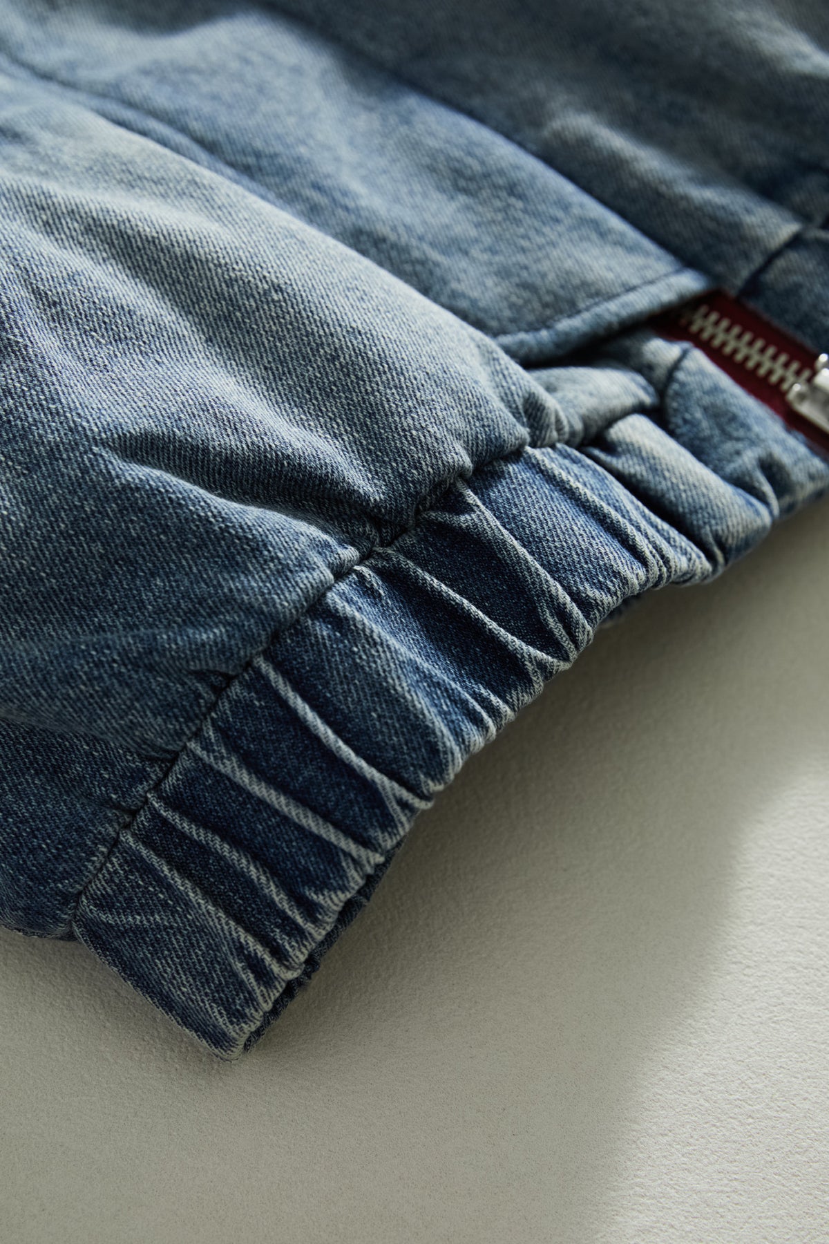 Heavyweight Washed Deconstructed Down Denim Jacket – Oversized Unisex