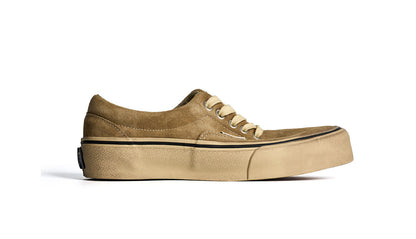 suede low-top canvas shoes Thick-soled vulcanized shoes Retro Japanese trendy men's and women's crestboard shoes 2025