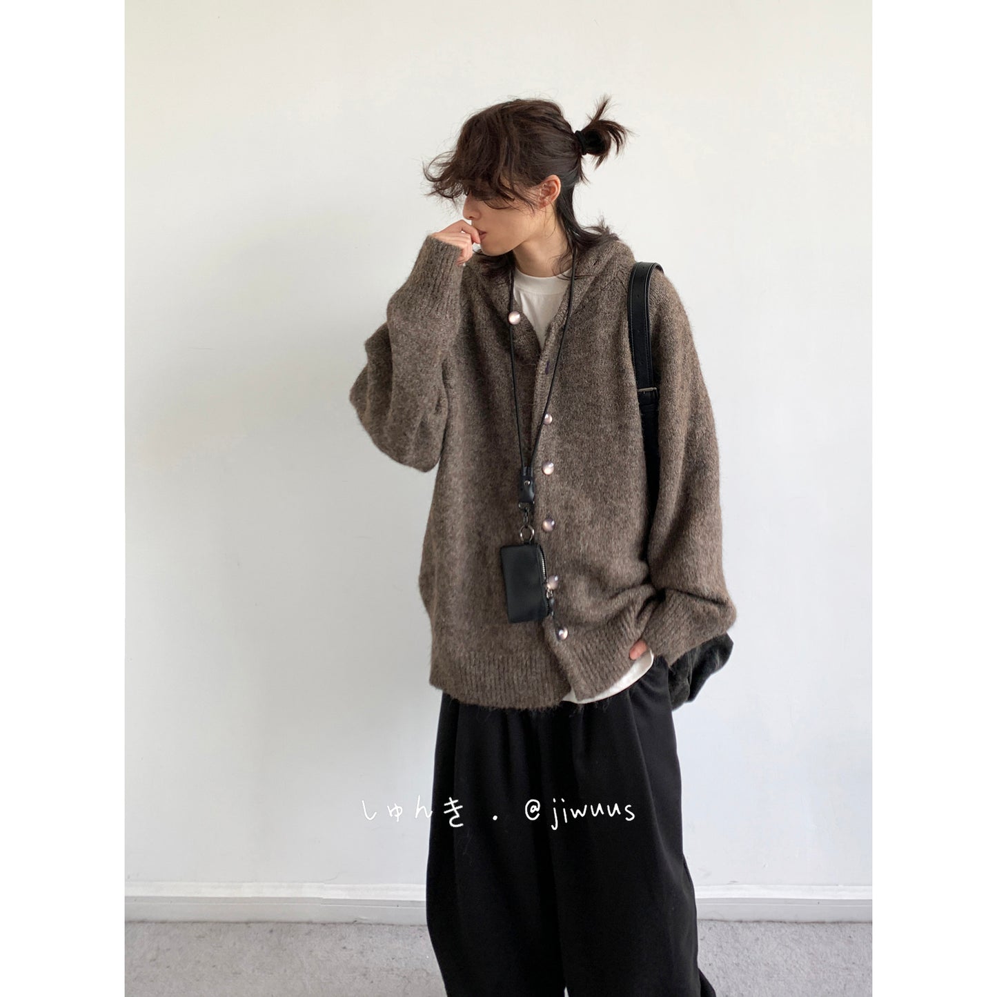 Vintage Hooded Knit Cardigan – Loose Unisex Lazy Style – Japanese vintage | yamalin clothes | Yamalinclothes