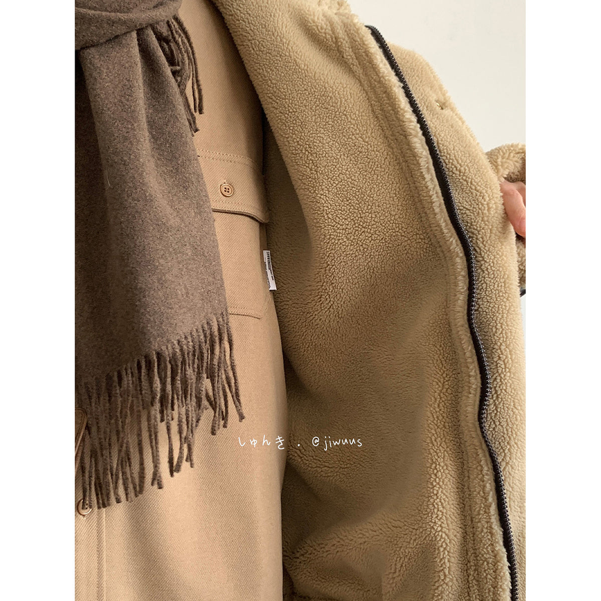 Lamb Fur Leather Jacket – Japanese Vintage Oversized Unisex