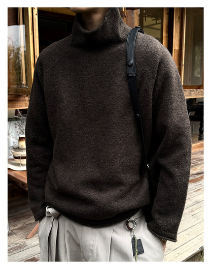 560G Turtleneck Drop Shoulder Sweater – Warm Loose Unisex