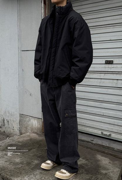 Duck Down Jacket – Stand Collar & Ribbed Hem | Yamalinclothes