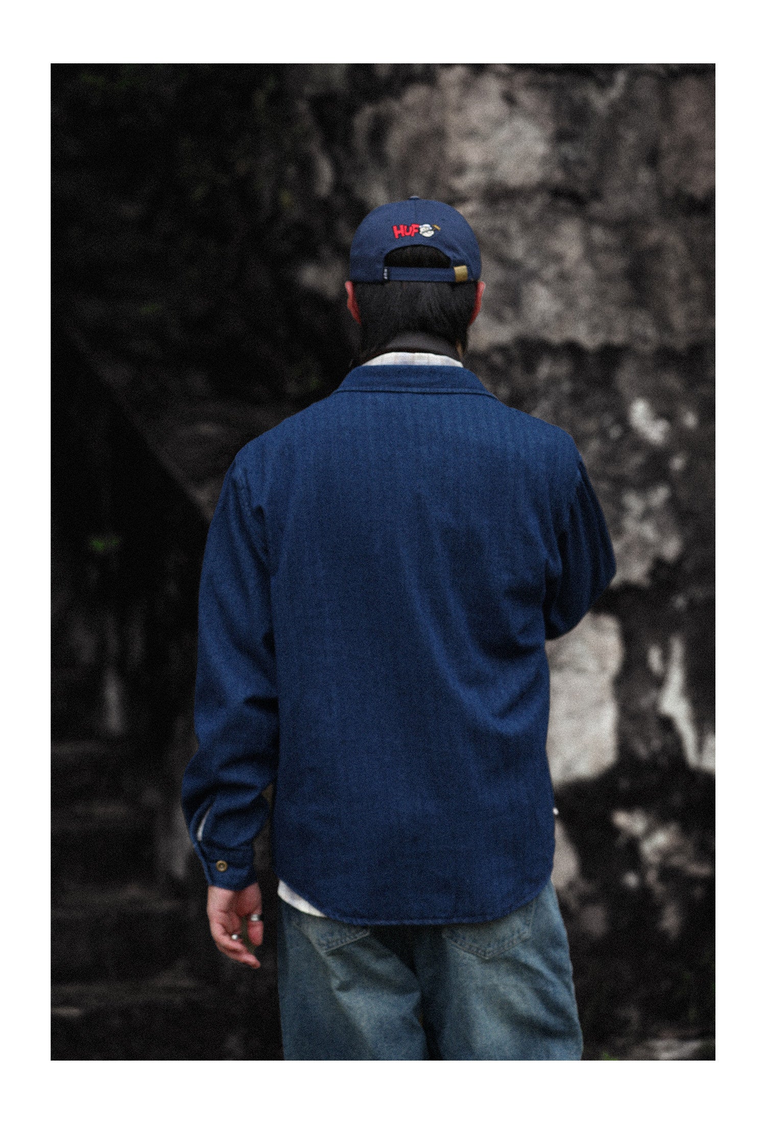 Japanese Vintage Denim Shirt – Loose Long Sleeve Men – Japanese vintage | yamalin clothes | Yamalinclothes