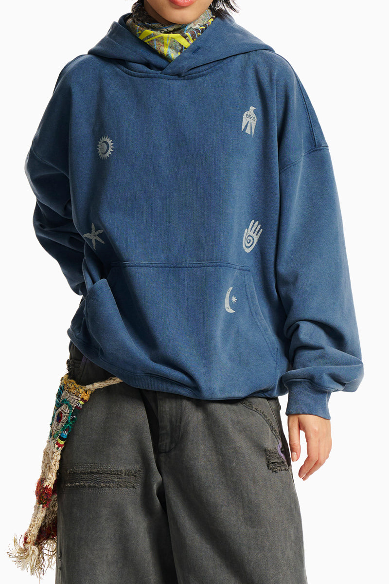 Graphic Hoodie – Washed Finish & Symbol Prints | Yamalinclothes