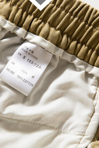 Cotton Pants – Diagonal Seams & Drawstring Waist | Yamalin clothes | Vintage workwear outfit for men