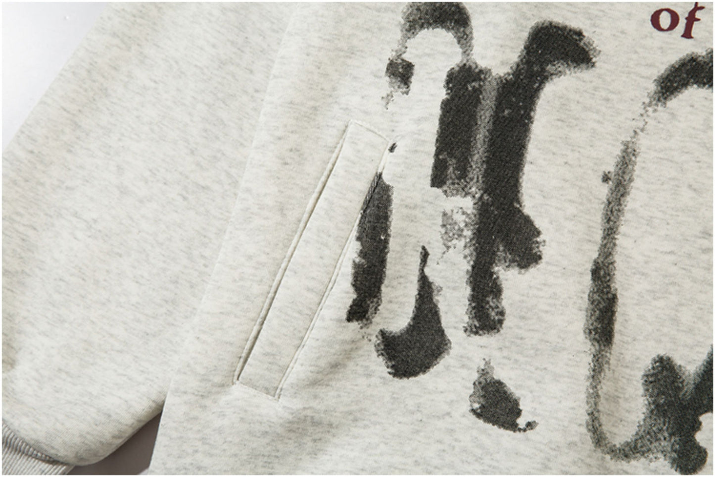 Fuzzy Letter Print Fleece Hoodie – Heavy Oversized Unisex