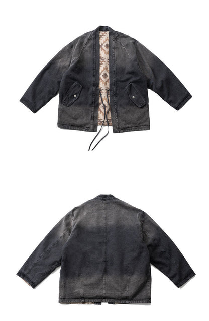 Reversible Denim Jacket – Washed Tie Front | Yamalinclothes