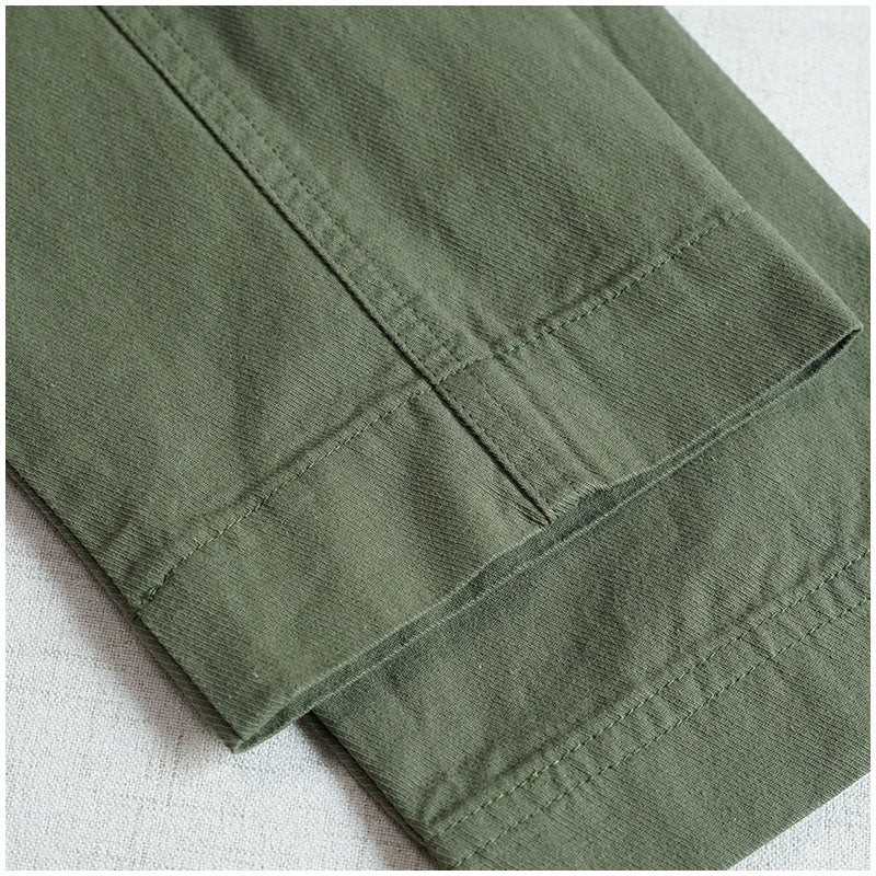 Japanese Color-Blocked V-Neck Jacket - Retro Cotton Pocket Coat (Unisex)