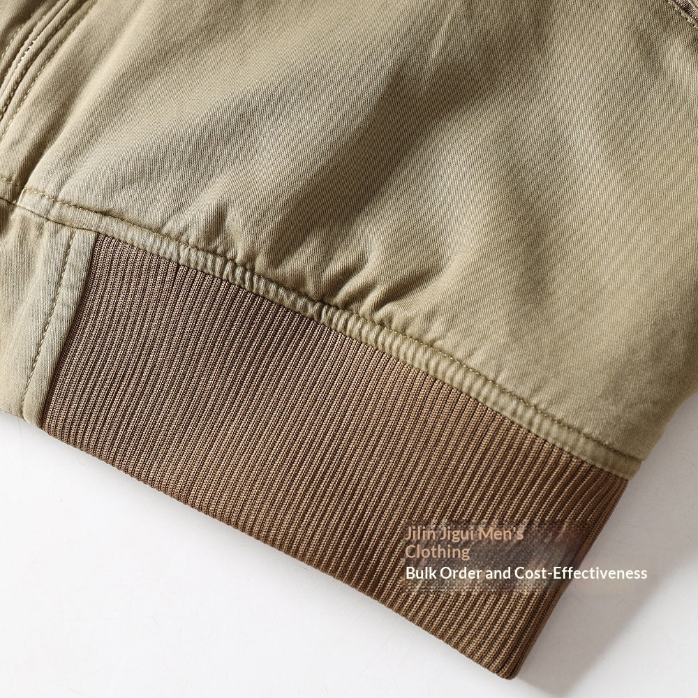 American Detroit Flight Jacket - Retro Washed Cotton Quilted Coat (Men)