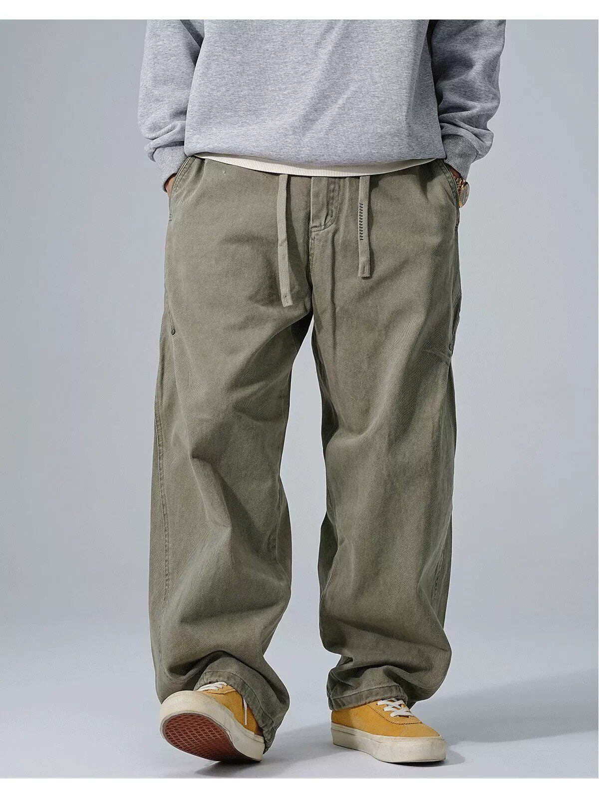 Cotton Baggy Pants – Drawstring Waist & Relaxed Leg