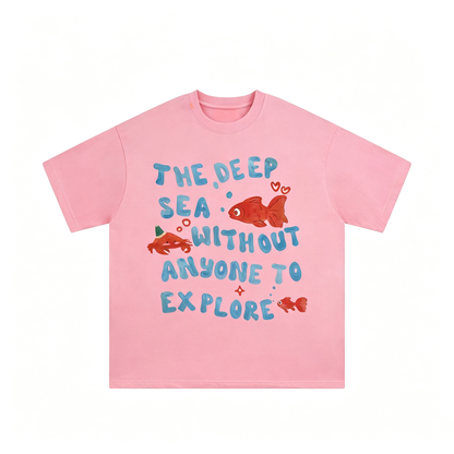 Alphabet Cartoon Print Loose T-Shirt – Vintage Unisex Casual Streetwear – Japanese vintage | yamalin clothes | Yamalinclothes