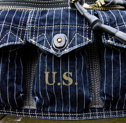 Washed Canvas Distressed Fanny Pack – Vintage 3-Way Chest Crossbody Unisex – Bags | japanese streetwear | vintage workwear | unisex | Yamalinclothes