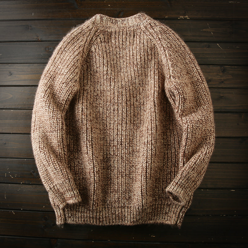 X06 Heavy all wool! Italian single foreign trade tail goods high-end men's autumn and winter knitted cardigan thickened sweater coat