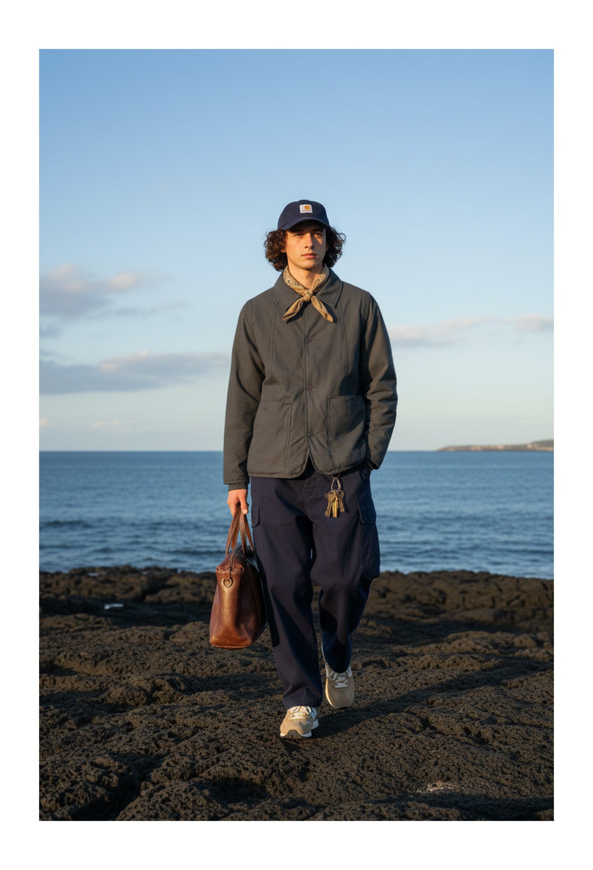 Vintage Workwear Padded Cotton Jacket – Lapel Pocket Men – Japanese vintage | yamalin clothes | Yamalinclothes