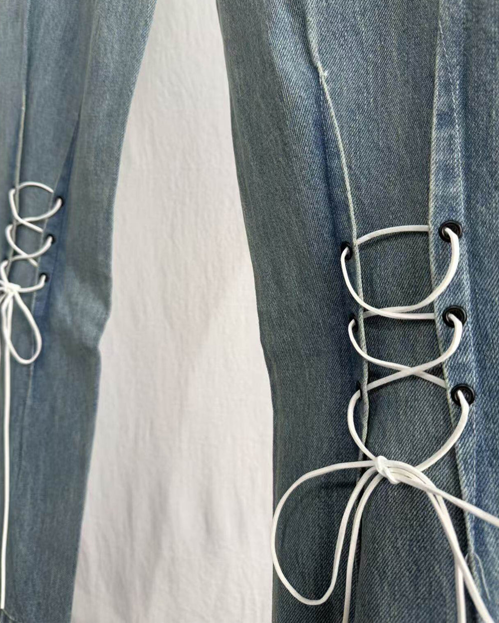 Washed Heavy Duty Jeweled Denim Jeans – Flared & Straight Leg 100% Cotton Streetwear – Japanese vintage | yamalin clothes | Yamalinclothes