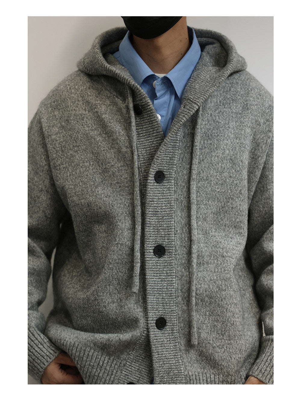 Japanese Hooded Knit Cardigan – Button-Down Lazy Couple – Japanese vintage | yamalin clothes | Yamalinclothes